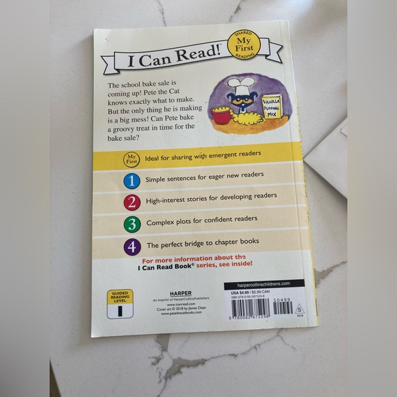 Pete the cat’s groovy bake sale I can read paperback book shared first reading - Picture 2 of 2